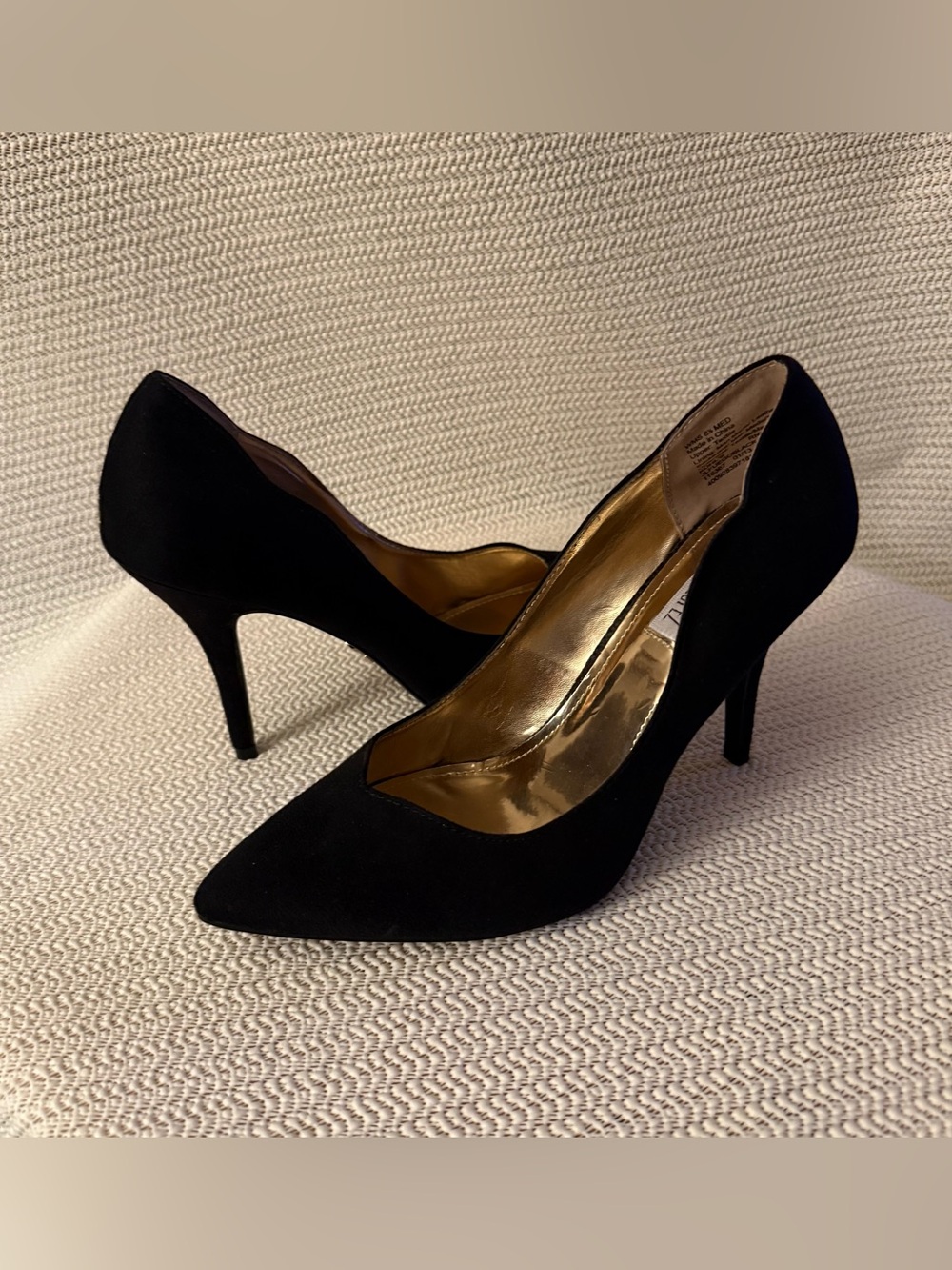 Jennifer Lopez JLO Black Pointed Toe Pumps Womens Size 8M Stiletto Heels